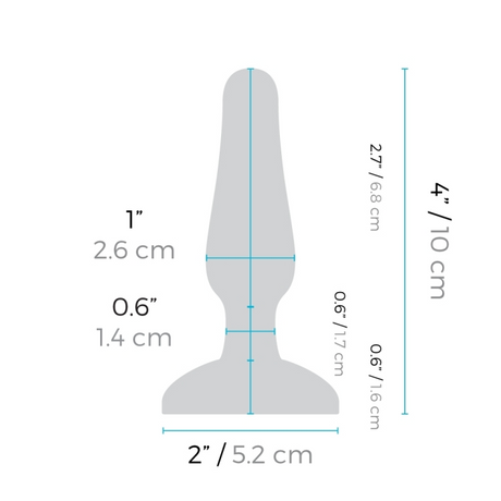 b-Vibe Novice Plug — Small Silicone Vibrating Anal Plug, Black - BV2246