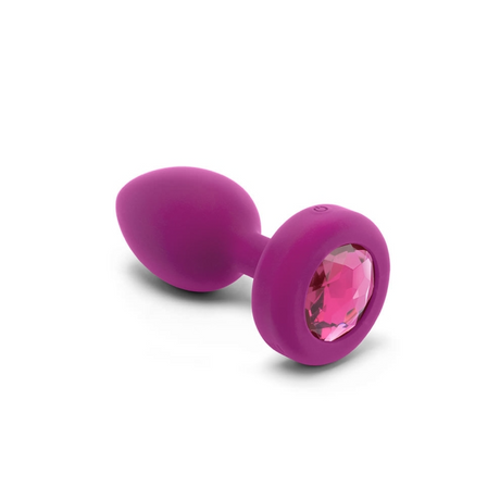b-Vibe Vibrating Jewel Plug S/M — Fuchsia - BV2377