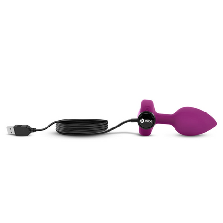 b-Vibe Vibrating Jewel Plug S/M — Fuchsia - BV2377