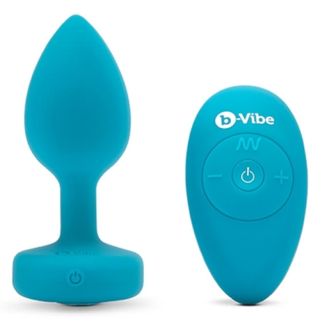 b-Vibe Vibrating Jewel Plug — S/M (Teal) - BV2384