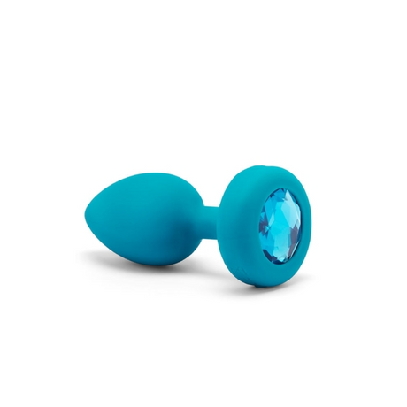 b-Vibe Vibrating Jewel Plug — S/M (Teal) - BV2384