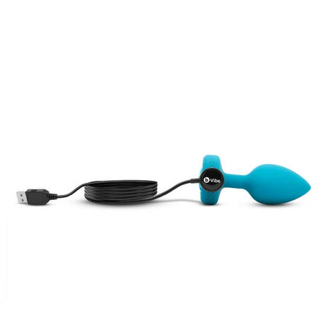 b-Vibe Vibrating Jewel Plug — S/M (Teal) - BV2384