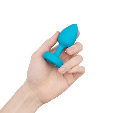 b-Vibe Vibrating Jewel Plug — S/M (Teal) - BV2384