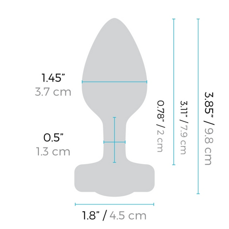 b-Vibe Vibrating Jewel Plug — S/M (Teal) - BV2384