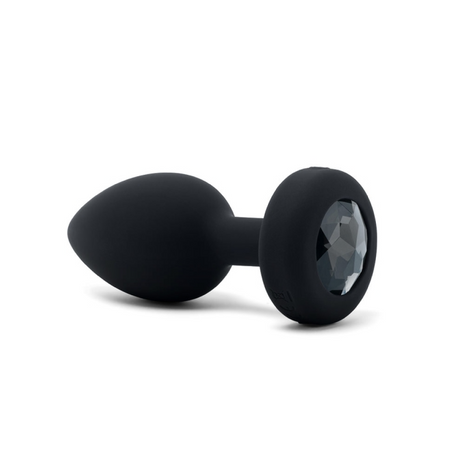 b-Vibe Vibrating Jewel Plug M/L — Black - BV2391