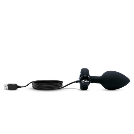 b-Vibe Vibrating Jewel Plug M/L — Black - BV2391