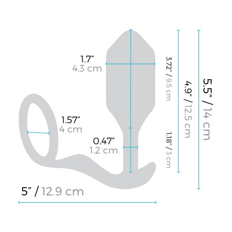 b-Vibe Vibrating Snug & Tug XL — Black - BV2421