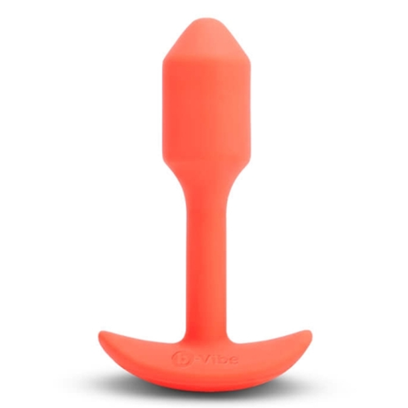 b-Vibe Vibrating Snug Plug, Size S — Orange - BV2438