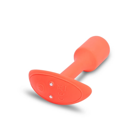 b-Vibe Vibrating Snug Plug, Size S — Orange - BV2438