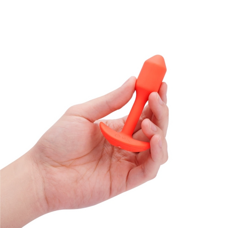 b-Vibe Vibrating Snug Plug, Size S — Orange - BV2438
