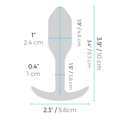 b-Vibe Vibrating Snug Plug, Size S — Orange - BV2438
