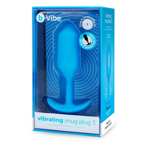 b-Vibe Vibrating Snug Plug L — Blue - BV2445