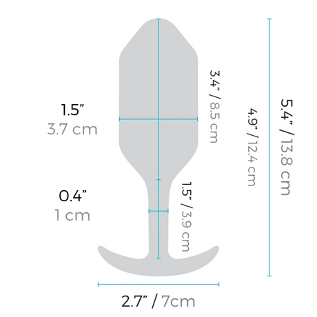 b-Vibe Vibrating Snug Plug L — Blue - BV2445