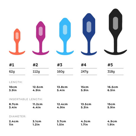 b-Vibe Vibrating Snug Plug L — Blue - BV2445