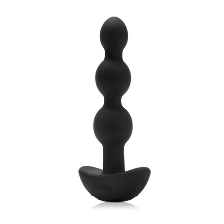 b-Vibe Triplet Anal Beads — 11.7 cm Insertable, Black - BV2733