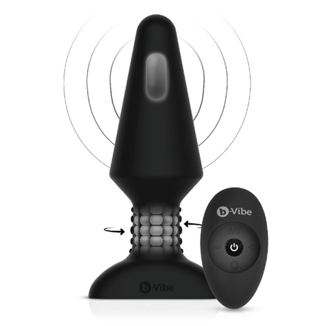 b-Vibe Rimming Plug XL — Extra-Large Vibrating Anal Plug, Black - BV2843