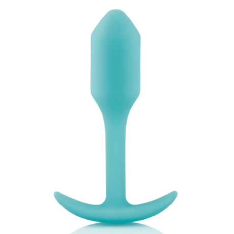 b-Vibe Snug Plug 1 — Small Weighted Silicone Anal Plug, Mint - BV5109
