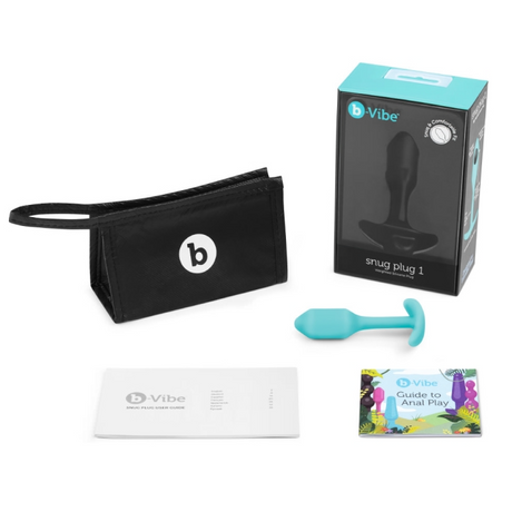 b-Vibe Snug Plug 1 — Small Weighted Silicone Anal Plug, Mint - BV5109
