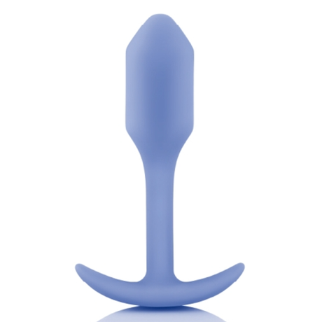 b-Vibe Snug Plug 1 — Violet Weighted Silicone Anal Plug, 3.4 in - BV5116