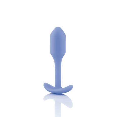 b-Vibe Snug Plug 1 — Violet Weighted Silicone Anal Plug, 3.4 in - BV5116