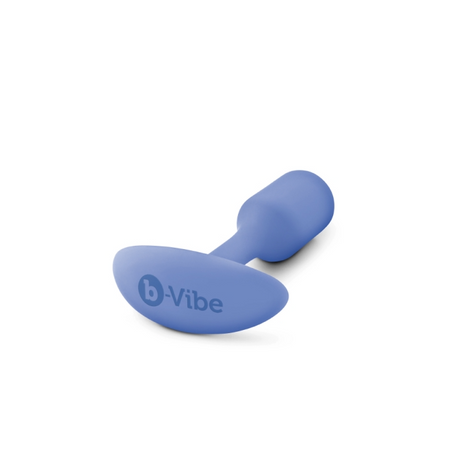 b-Vibe Snug Plug 1 — Violet Weighted Silicone Anal Plug, 3.4 in - BV5116