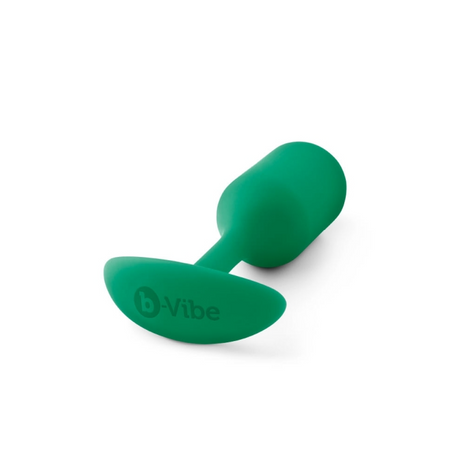 b-Vibe Snug Plug 2 — Weighted Silicone Anal Plug, Green - BV5123