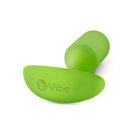 b-Vibe Snug Plug 3 — Weighted Silicone Butt Plug, Lime - BV5154