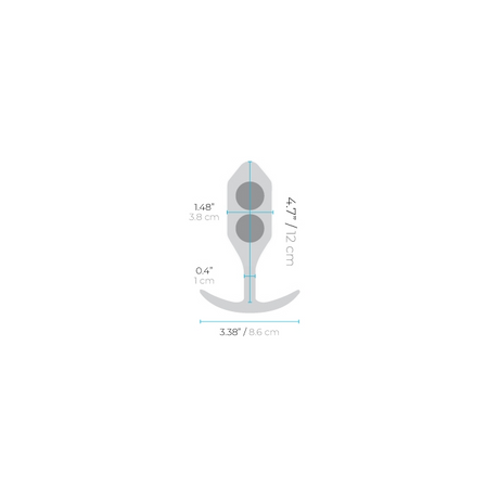 b-Vibe Snug Plug 3 — Weighted Silicone Butt Plug, Lime - BV5154