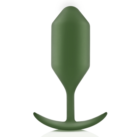 b-Vibe Snug Plug 4 — Weighted Silicone Butt Plug (Army) - BV5161