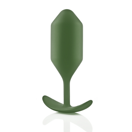b-Vibe Snug Plug 4 — Weighted Silicone Butt Plug (Army) - BV5161