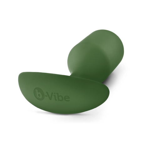 b-Vibe Snug Plug 4 — Weighted Silicone Butt Plug (Army) - BV5161