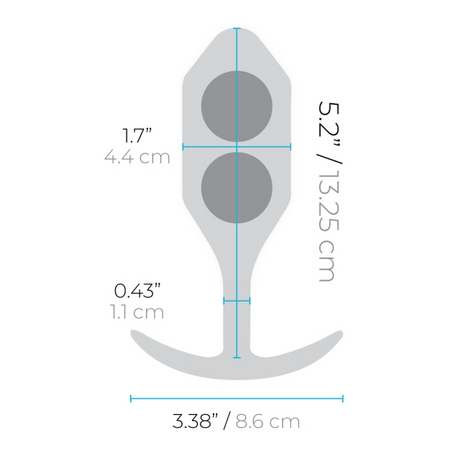 b-Vibe Snug Plug 4 Weighted Anal Plug — Navy - BV5178