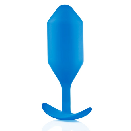 b-Vibe Snug Plug 5 Weighted Butt Plug — Blue - BV5192