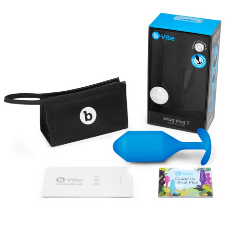 b-Vibe Snug Plug 5 Weighted Butt Plug — Blue - BV5192