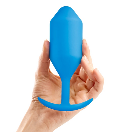 b-Vibe Snug Plug 5 Weighted Butt Plug — Blue - BV5192