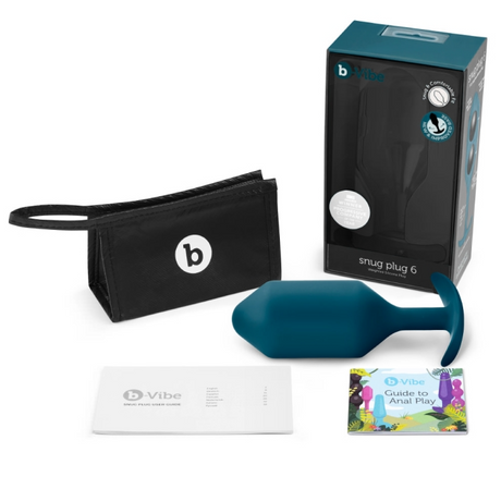 b-Vibe Snug Plug 6 Weighted Silicone Butt Plug — Marine - BV5208