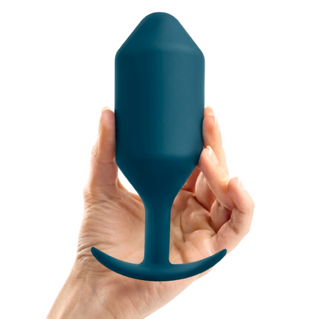 b-Vibe Snug Plug 6 Weighted Silicone Butt Plug — Marine - BV5208