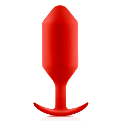 b-Vibe Snug Plug 6 — Weighted Silicone Plug 515 g, Red - BV5215