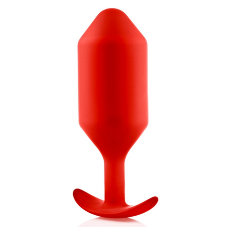 b-Vibe Snug Plug 6 — Weighted Silicone Plug 515 g, Red - BV5215