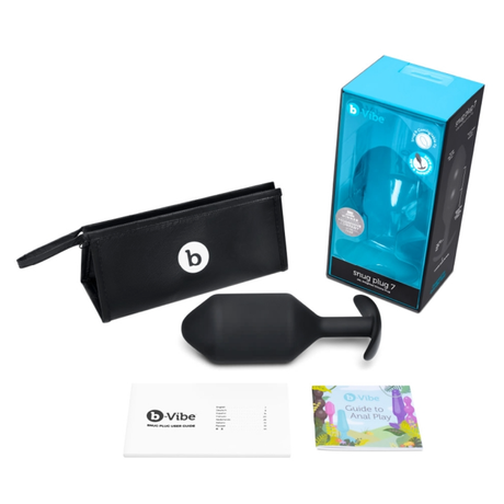 b-Vibe Snug Plug 7 — Weighted Butt Plug, Black - BV5222