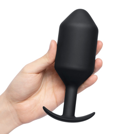 b-Vibe Snug Plug 7 — Weighted Butt Plug, Black - BV5222