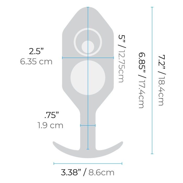b-Vibe Snug Plug 7 — Weighted Butt Plug, Black - BV5222