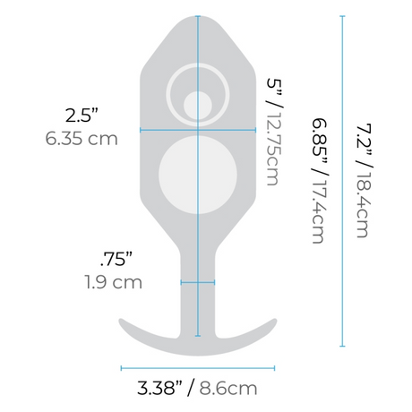 b-Vibe Snug Plug 7 — Weighted Butt Plug, Black - BV5222