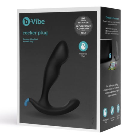 b-Vibe Rocker Plug — Angled, Weighted Prostate Plug (28.4 mm) - BV5239