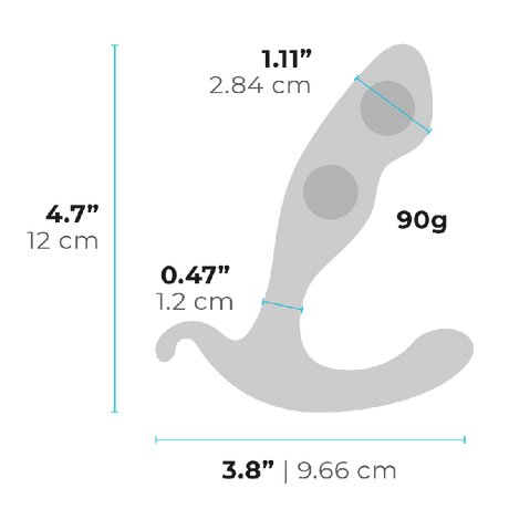 b-Vibe Rocker Plug — Angled, Weighted Prostate Plug (28.4 mm) - BV5239