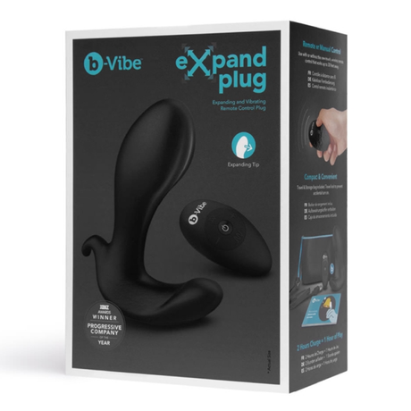 b-Vibe Expand Plug — Expanding Silicone Anal Plug with Remote - BV5246