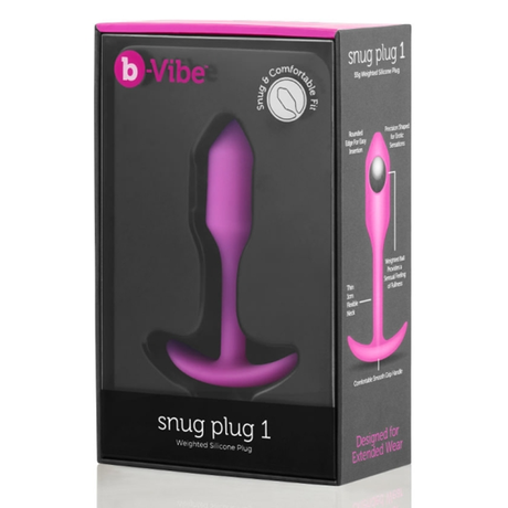 b-Vibe Snug Plug 1 Fuchsia — Small Weighted Butt Plug - BV6717