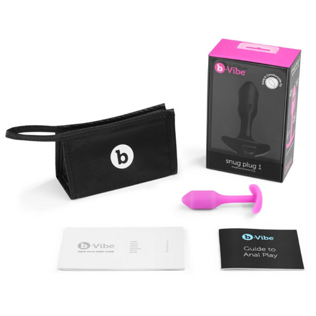 b-Vibe Snug Plug 1 Fuchsia — Small Weighted Butt Plug - BV6717