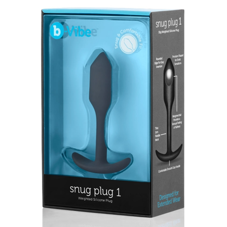 b-Vibe Snug Plug 1 — Small Weighted Butt Plug, Black - BV6724