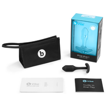 b-Vibe Snug Plug 1 — Small Weighted Butt Plug, Black - BV6724